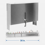 Thumbnail image #4 for Glastender CHOICE C-SRC-38 38-Inch Single Speed Rail Locking Cover, Stainless Steel