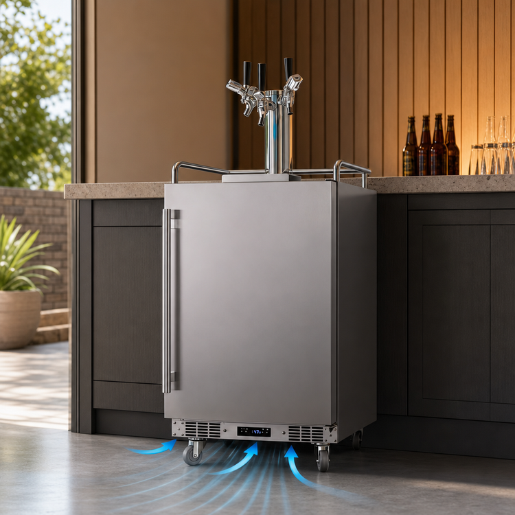 Product image #5 for 24-Inch Indoor/Outdoor Triple Tap Beer Dispenser with Stainless Steel Exterior