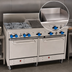 Thumbnail image #4 for 60-Inch Stainless Steel Commercial Gas Range with 4 Open Burners, 24-Inch Griddle, 12-Inch Char-Broiler, and 2 Ovens
