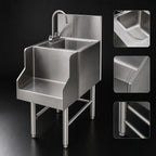 Thumbnail image #4 for Eagle Group Spec-Bar BWBS14-24 14-Inch x 24-Inch Freestanding Wet Waste Blender Station with 6-Inch Sink and Glass Filler