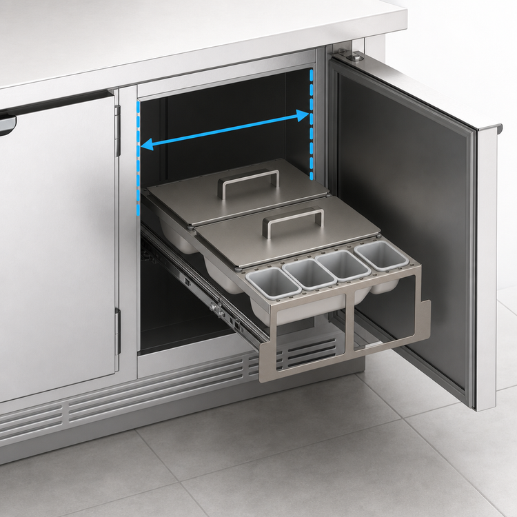 Product image #4 for Glastender Full Condiment Drawer Insert for 17-1/2-Inch Door Opening, 12-Cup Capacity