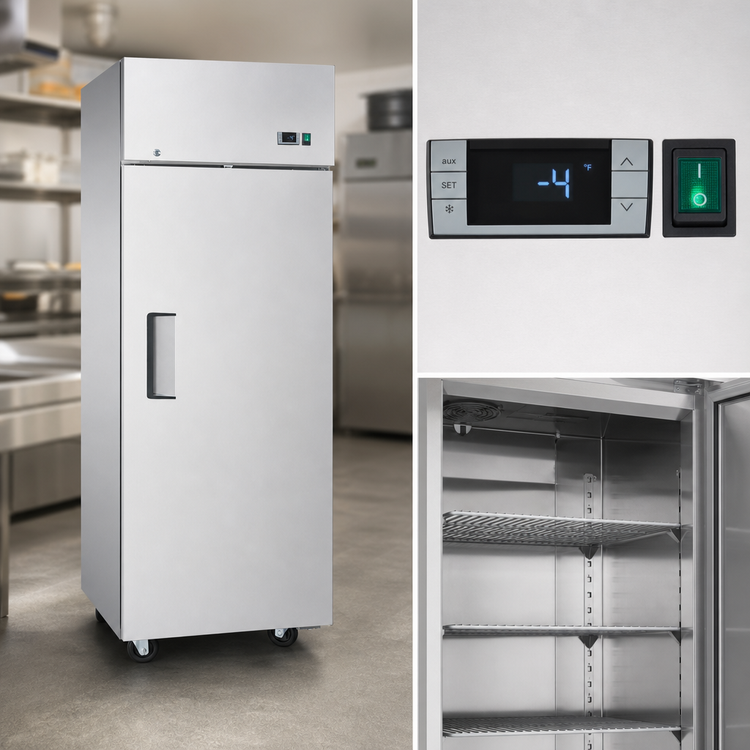 Product image #5 for Atosa 21.4 Cu. Ft. Stainless Steel Top-Mount One-Section Reach-In Freezer