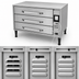 Thumbnail image #4 for Hatco HDW-1.5R2 Freestanding 3-Drawer Stainless Steel Split Drawer Warmer