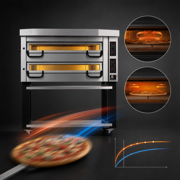 Product image #4 for PizzaMaster PM 742ED 2-Deck Electric Pizza Deck Oven with Ceramic Clay Stones