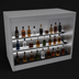 Thumbnail image #4 for Glastender 48-Inch Open Front Back Bar Liquor Display Cabinet with 3 Steps and LED Lighting