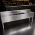 Thumbnail image #4 for Glastender Three-Compartment Stainless Steel Underbar Sink Unit with Left and Right 30-Inch Drainboards