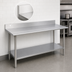 Thumbnail image #4 for Duke 84-Inch x 36-Inch Stainless Steel Work Table with 5-Inch Riser and Stainless Undershelf