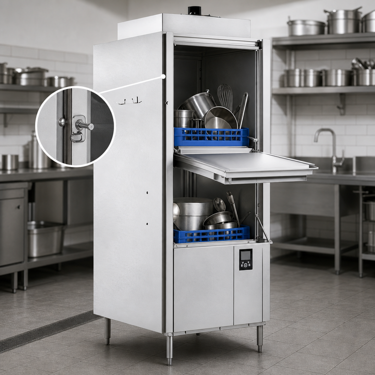 Product image #4 for Hobart Warewash Advansys Ventless High-Temperature Front-Loading Pot, Pan & Utensil Washer, 480V