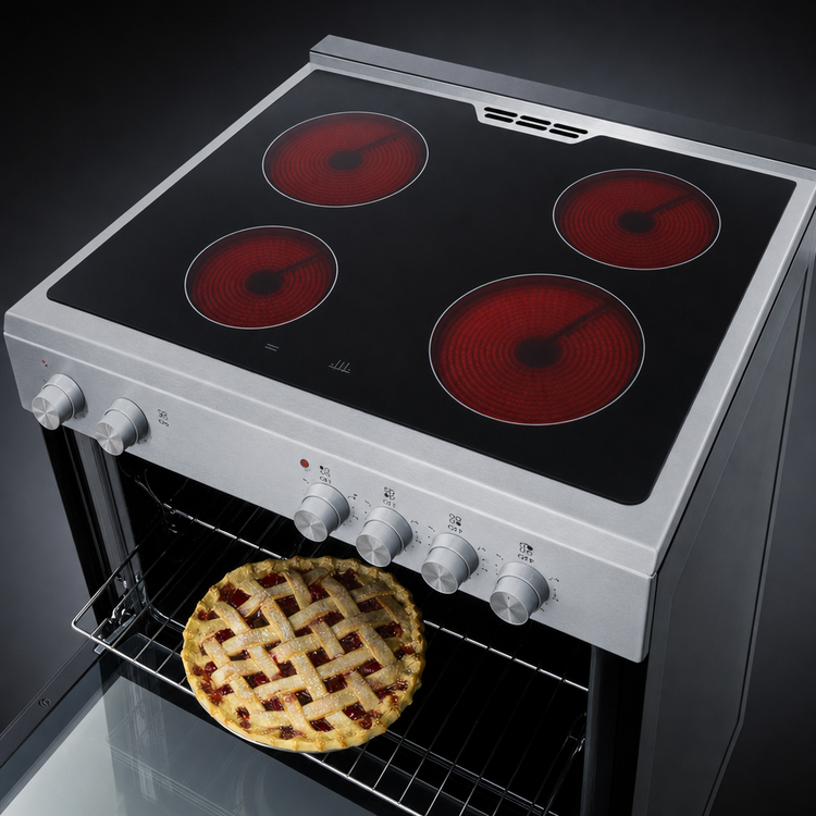 Product image #5 for Summit Appliance 24-Inch Slide-In Look Smooth-Top Electric Convection Range