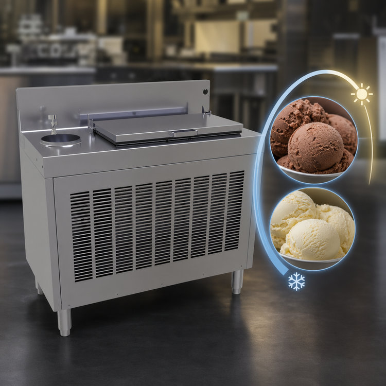 Product image #4 for Glastender 36-Inch Free-Standing Underbar Ice Cream Dipping Cabinet with Self-Contained Refrigeration