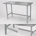 Thumbnail image #4 for Advance Tabco Premium Series Flat Top Open Base Work Table, 144 x 36 Inches, 14 Gauge 304 Stainless Steel Top, Galvanized Legs