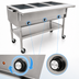 Thumbnail image #4 for Eagle Group 51-Inch Portable Electric Hot Food Table with 3 Dry Wells, Open Base, and Cutting Board