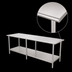 Thumbnail image #4 for Eagle Group Budget Series 144-Inch x 36-Inch 430 Stainless Steel Work Table with Adjustable Undershelf