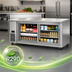 Thumbnail image #4 for Everest Refrigeration ETGWR2 Two-Section Undercounter Glass Door Worktop Refrigerator, 22 Cu. Ft., Side-Mounted Self-Contained R290