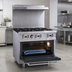 Thumbnail image #4 for Serv-Ware 36-Inch Natural Gas Commercial Gas Range with Six Open Burners and Standard Oven