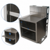 Thumbnail image #5 for BK Resources 36-Inch Underbar Glass Rack Cabinet with Drainboard Top, Open Front Base, and Adjustable Shelf