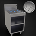 Thumbnail image #4 for Glastender Underbar Stainless Steel Glass Rack Storage Unit with Drainboard Top and Open Front Base, 18-Inch W x 24-Inch D