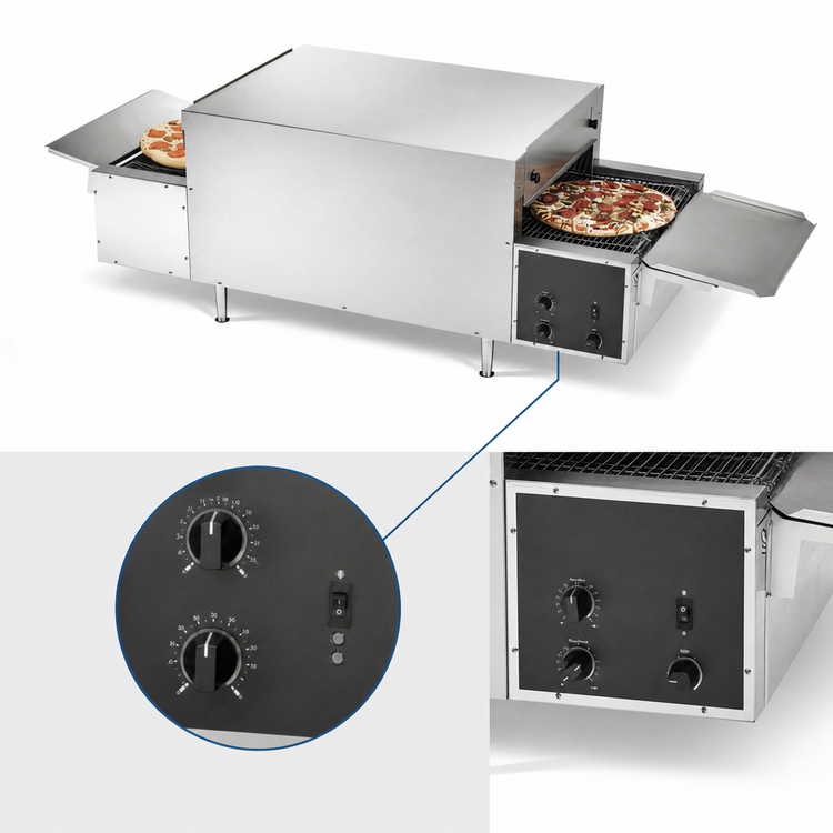 Product image #4 for Vollrath Countertop Conveyor Pizza Oven, 68-Inch Wide, Single-Deck, 240V, Manual Thermostatic Controls