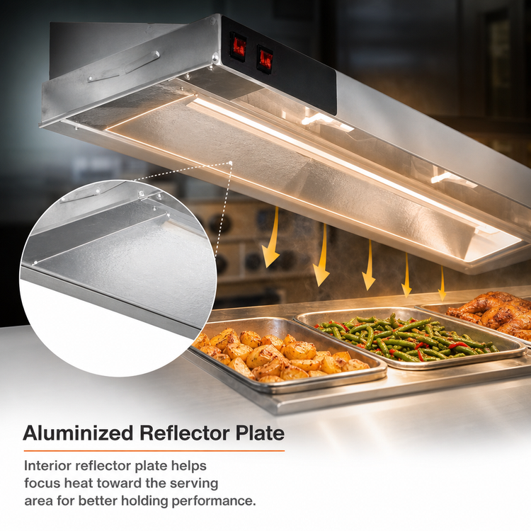 Product image #4 for Eagle RedHots 84-Inch Lighted Single Rod Strip Heat Lamp with Remote, Standard Watt, 208V