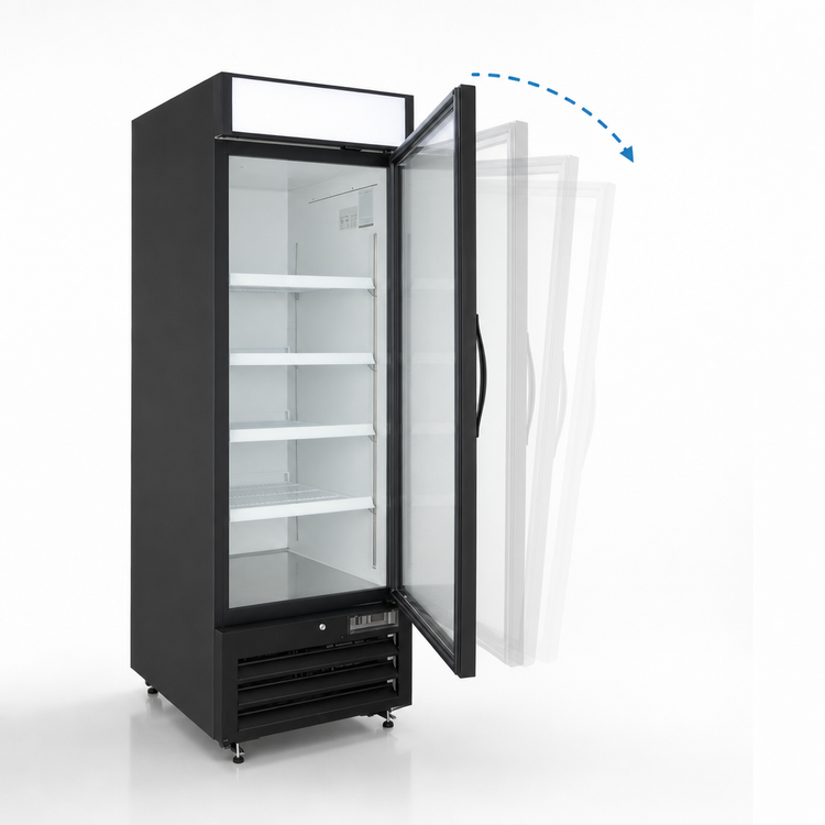 Product image #4 for Maxx Cold X-Series One-Section 23 Cu. Ft. Reach-In Glass Door Freezer Merchandiser