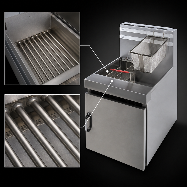 Product image #4 for Comstock-Castle 10HC 11-Inch Countertop Tube-Type Gas Fryer, 24 lb. Fat Capacity