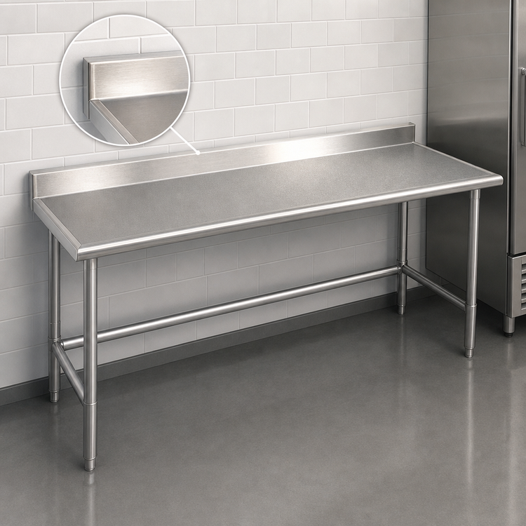 Product image #4 for Eagle Spec-Master Marine Series Stainless Steel Work Table with 4-1/2-Inch Backsplash, 84 x 36 Inches