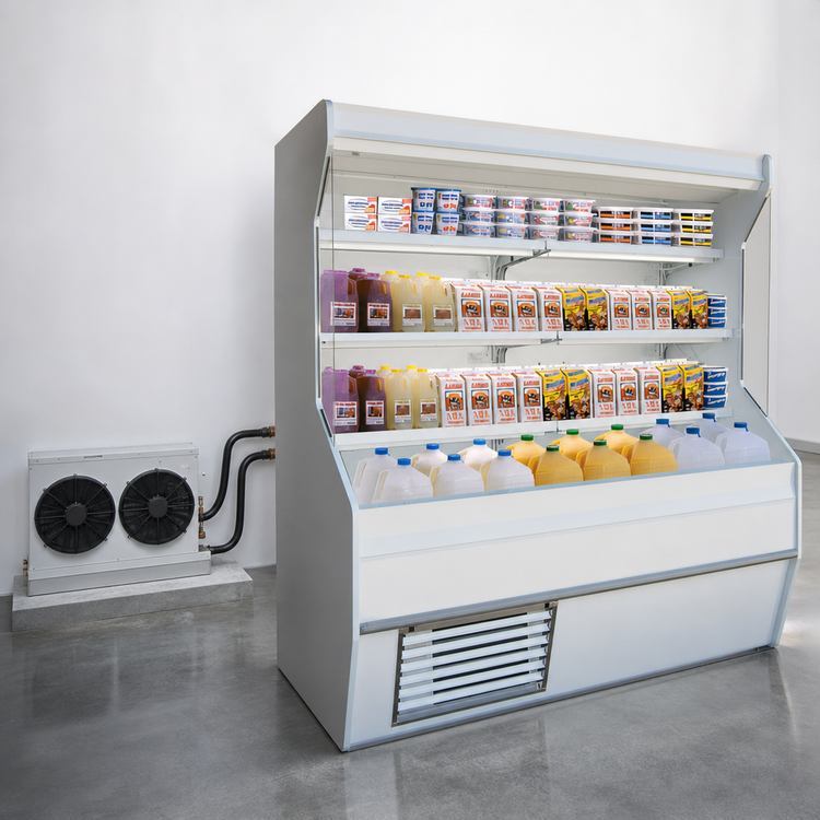 Product image #4 for Howard-McCray 32E Series 146-Inch Wide Dairy Open Merchandiser, Remote Refrigeration, LED Lighting