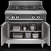 Thumbnail image #4 for Vulcan V Series Heavy Duty 24-Inch Gas Charbroiler Range with Storage Base and Cabinet Doors