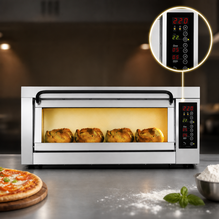 Product image #4 for PizzaMaster Single-Chamber Countertop Electric Stone Hearth Pizza Oven with Digital Controls