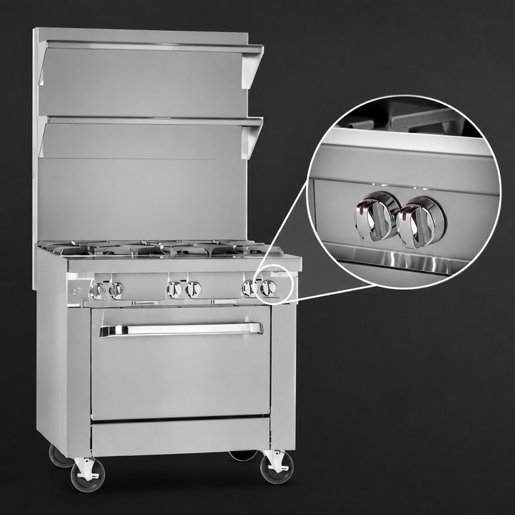 Product image #4 for Southbend Platinum P16C-X 16-Inch Heavy Duty Gas Range with 2 Open Burners and Cabinet Base