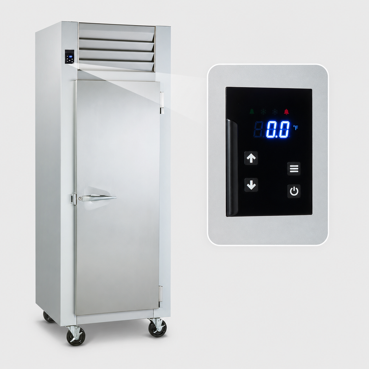 Product image #4 for Traulsen Spec-Line 1-Section Remote Reach-In Freezer, Shallow Depth, Full-Height Wide Solid Door, Stainless Steel, 19.1 Cu. Ft.
