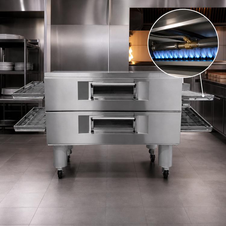 Product image #4 for Middleby Marshall X70G-3 Triple Deck Natural Gas Energy Management Conveyor Pizza Oven