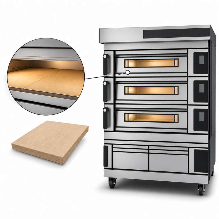 Product image #4 for Moretti Forni serieS S140E 3-Deck Electric Pizza Deck Oven with Prover