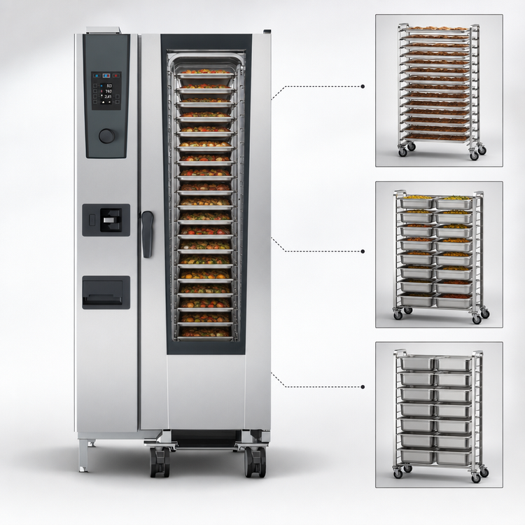 Product image #4 for RATIONAL iCombi Classic 20-Half Size Electric Combi Oven, 480V, 3-Phase Floor Model