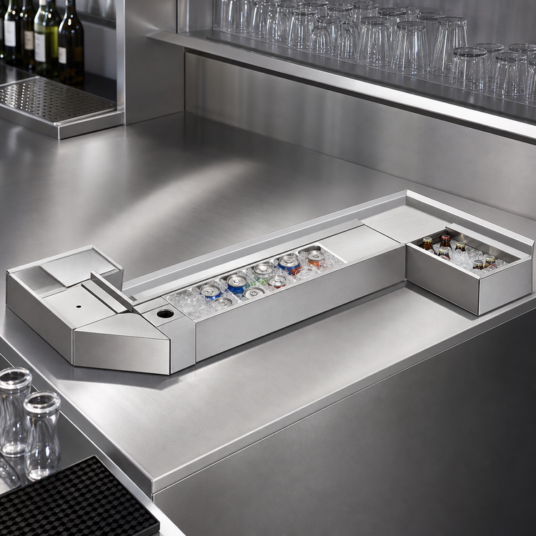 Product image #5 for Eagle Group 2200 Series Pass-Thru Stainless Steel Ice Chest, 36 x 18 x 8 Inches