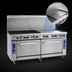 Thumbnail image #4 for Imperial Pro Series 72-Inch Gas Restaurant Range with 8 Open Burners, 24-Inch Griddle, Convection Oven, and Standard Oven