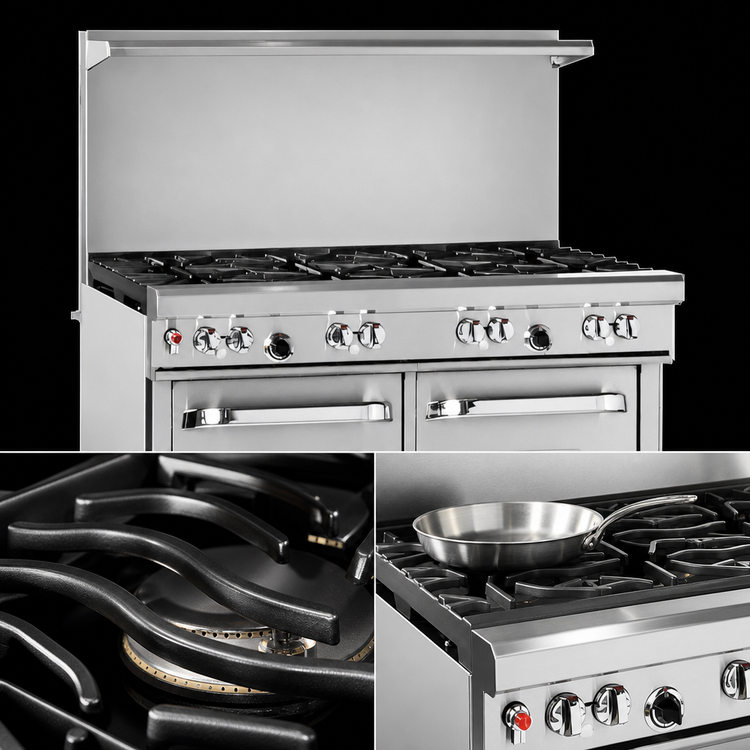 Product image #4 for Southbend Ultimate 48-Inch Gas Restaurant Range with 7 Open Burners and 2 Space Saver Ovens