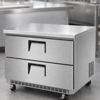 Thumbnail image #4 for Everest Refrigeration ETBSR2-D2 Undercounter Worktop Refrigerator, 2 Drawers, 10.0 Cu. Ft., 35-5/8 in. Wide, Stainless Steel