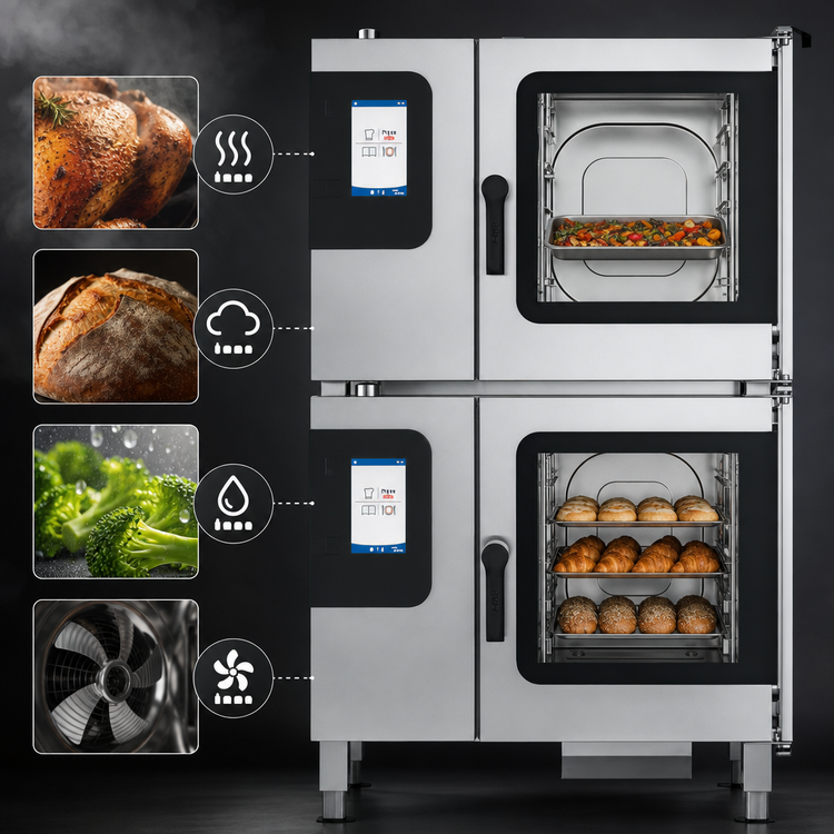 Product image #4 for Convotherm Maxx Pro K-12 Stacked Double Electric Full-Size Combi Oven/Steamer