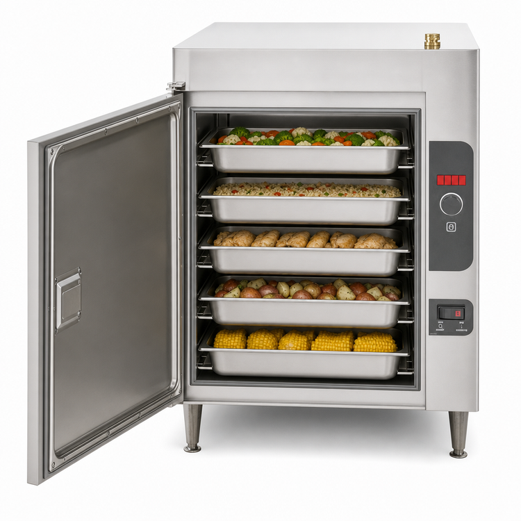 Product image #4 for Steamcraft Ultra 5 Countertop Pressureless Convection Steamer, 1 Compartment, 5-Pan Capacity, Electric, 16 kW