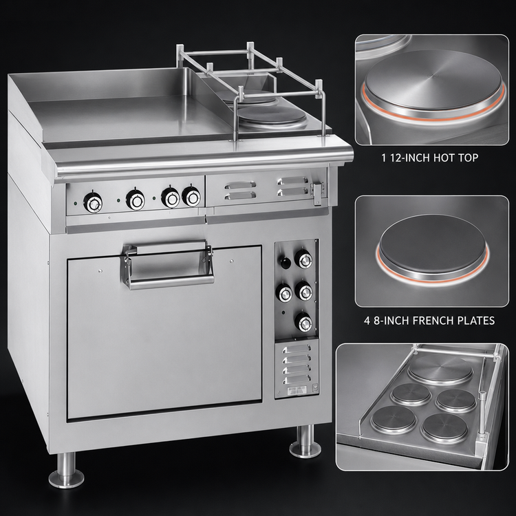 Product image #5 for Lang® Marine Heavy Duty 36-Inch Electric Range with Standard Oven Base, 1 Hot Top, and 4 French Plates