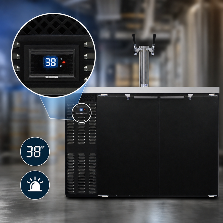 Product image #4 for Continental Refrigerator KC50SN 50 Inch Two-Faucet Commercial Beer Keg Cooler