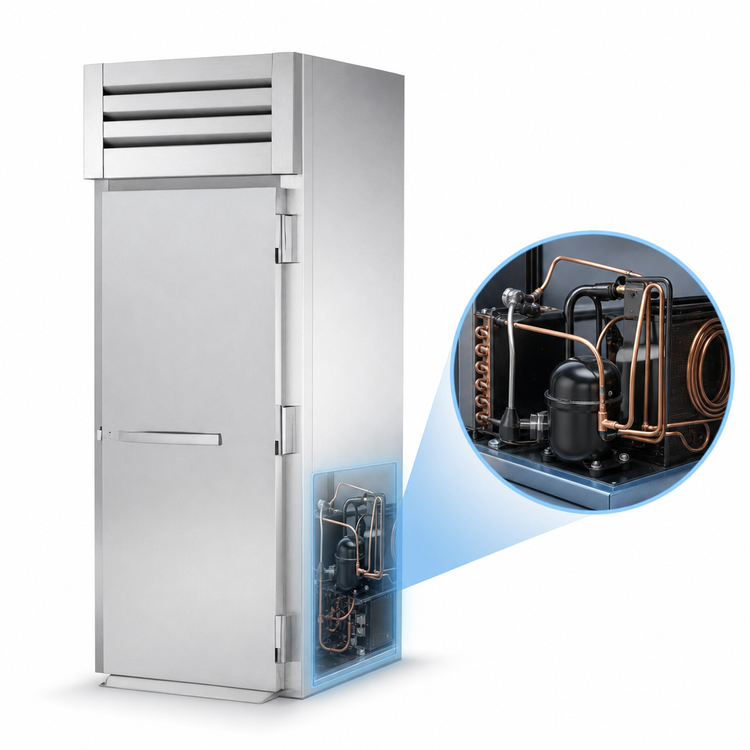 Product image #4 for True SPEC SERIES Roll-In Solid Swing Door Freezer, 1-Section, Self-Contained Refrigeration