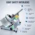Thumbnail image #4 for Bizerba GSP Hi 90-GCB Manual Heavy-Duty Illuminated Safety Slicer with 13-Inch Grooved Cheese Blade