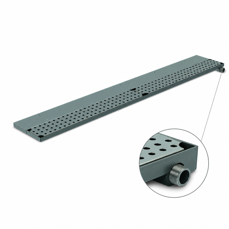 Product image #4 for Advance Tabco DRKR-42 42-Inch Stainless Steel Underbar Bar Drink Rail with 2 Removable Grates