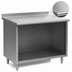 Thumbnail image #4 for Spec-Master 72-Inch x 30-Inch Stainless Steel Underbar Work Table with Open Front Cabinet Base and 1-1/2-Inch Rear Up-Turn