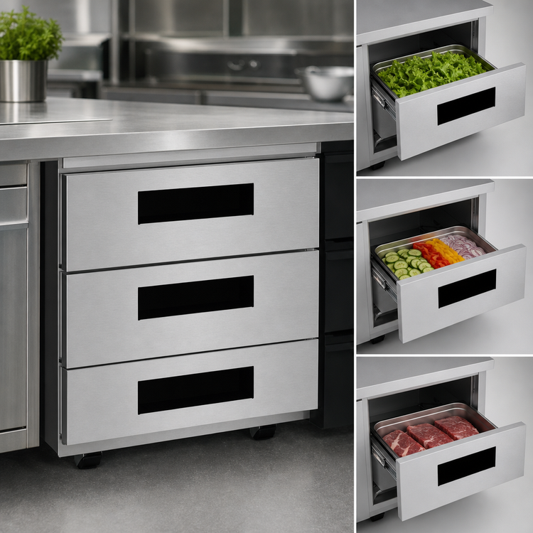 Product image #4 for Hoshizaki UR27B-LPD3 27-Inch Low Profile Undercounter Refrigerator with Three Drawers