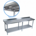 Thumbnail image #4 for BK Resources 84-Inch x 24-Inch 18-Gauge 430 Stainless Steel Work Table with 1-1/2-Inch Rear Riser and Adjustable Undershelf