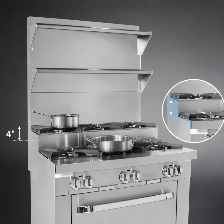 Product image #4 for Southbend Platinum 36-Inch Heavy Duty Gas Range with 6 Open Burners, Step-Up Rear Burners, and Standard Oven