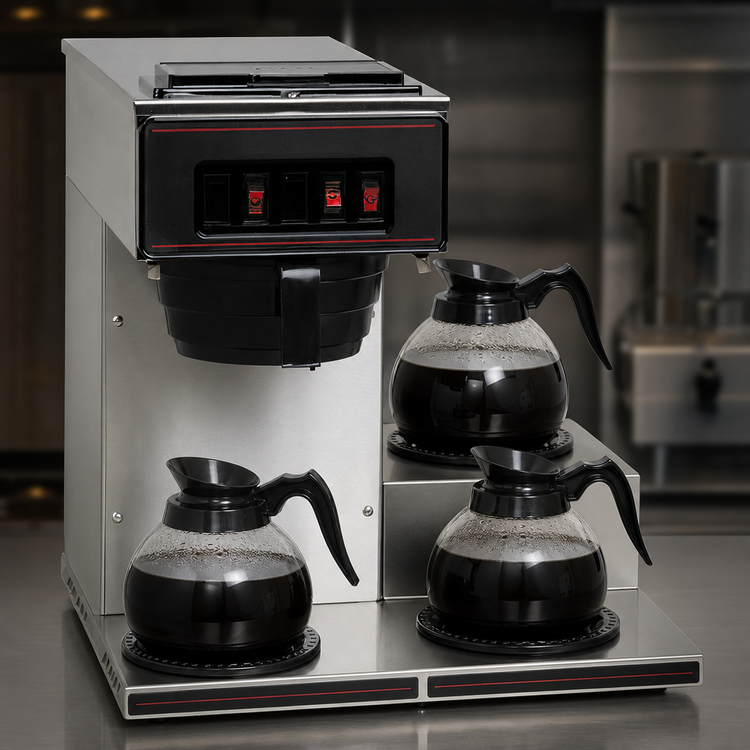 Product image #4 for BUNN VP17-3 Pourover Commercial Drip Coffee Maker with 3 Lower Warmers